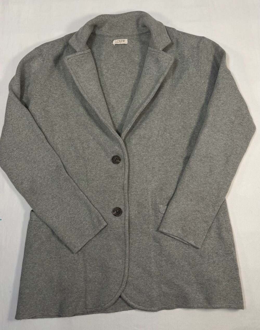 J.Crew Knit Blazer Size XS Gray Sweater Jacket